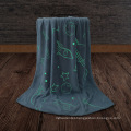 2021 wholesale glow in dark throw blankets for winter soft  flannel fleece blanket